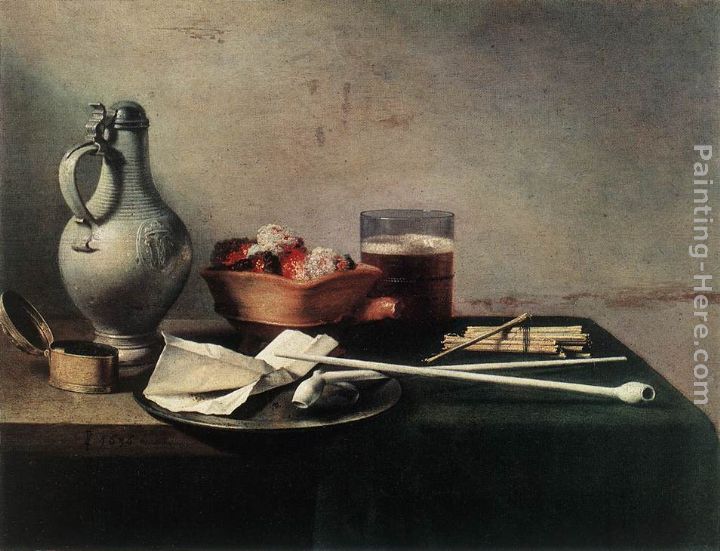 Tobacco Pipes and a Brazier painting - Pieter Claesz Tobacco Pipes and a Brazier art painting